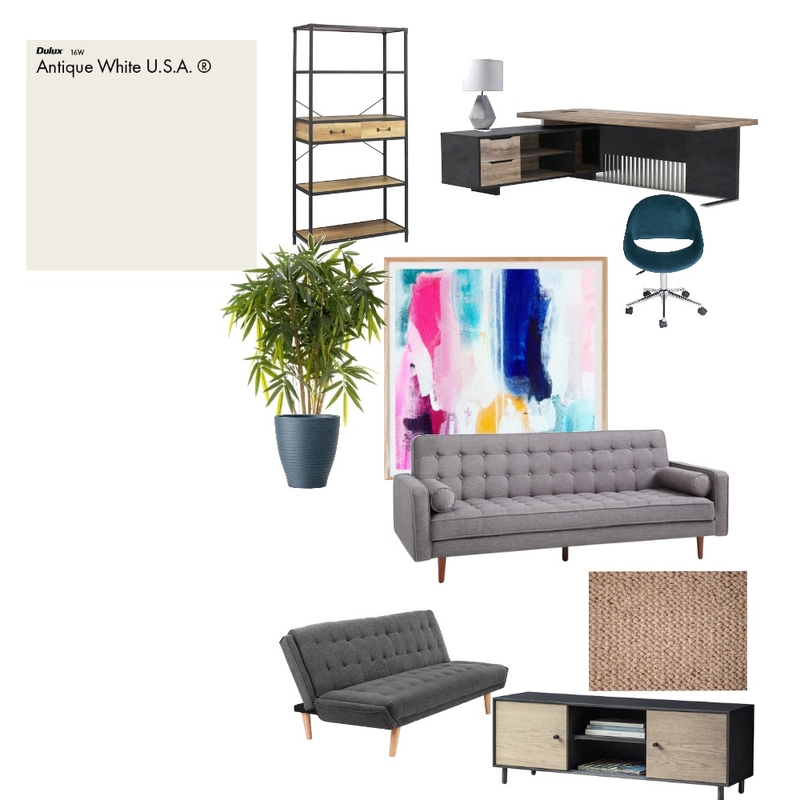 Study TV Room Sample Board Mood Board by Plant Design on Style Sourcebook