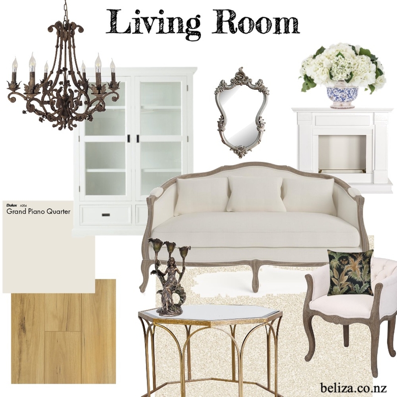 French Living Room Mood  board by Beliza.co.nz Mood Board by BELIZA Interior Concept on Style Sourcebook