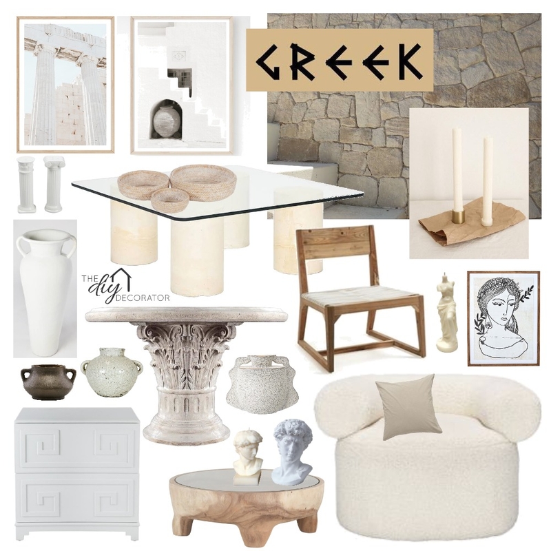 greek Mood Board by Thediydecorator on Style Sourcebook