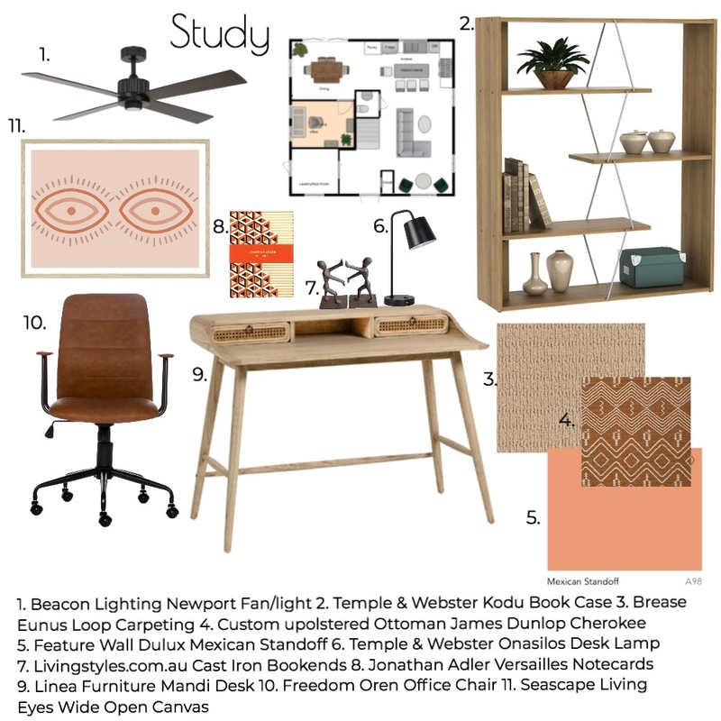 Study | Mod 9 Mood Board by CJR - Interior Consultant on Style Sourcebook