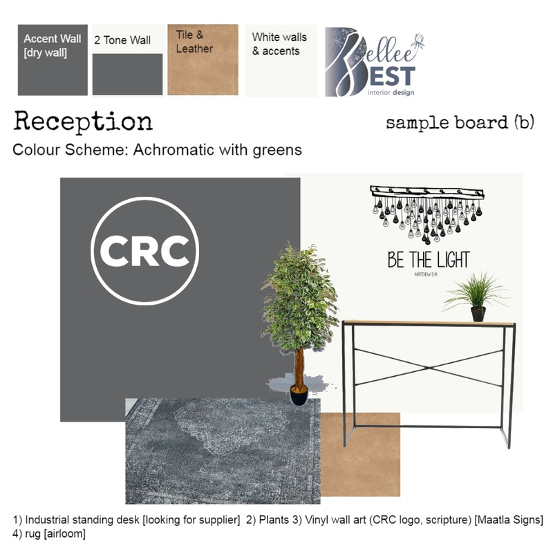 CRC NEW Reception (b) Mood Board by Zellee Best Interior Design on Style Sourcebook