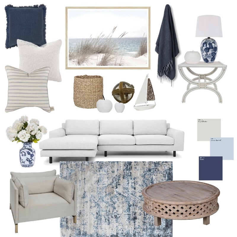 Hamptons Living Room Mood Board by meganmcguinness on Style Sourcebook