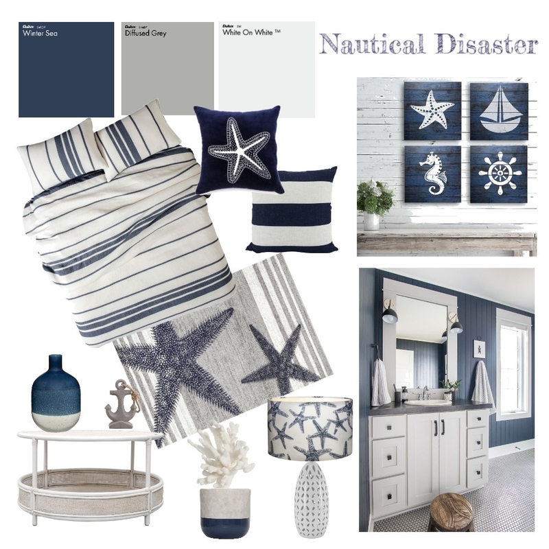 Nautical Disaster Mood Board by TamaraK on Style Sourcebook
