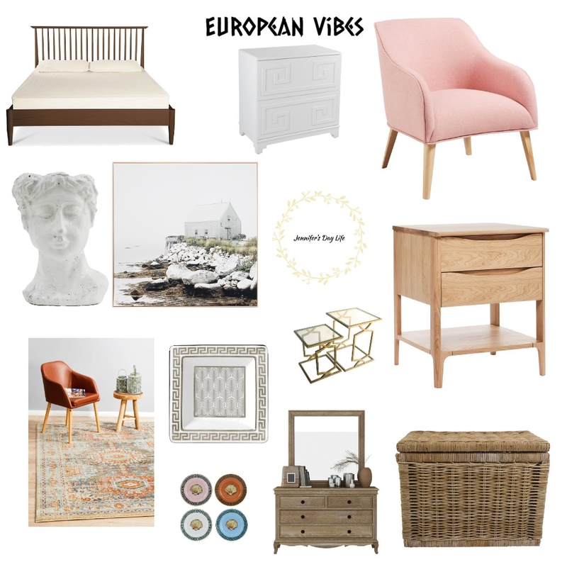 European Vibes Mood Board by Jennifer's Day Life on Style Sourcebook