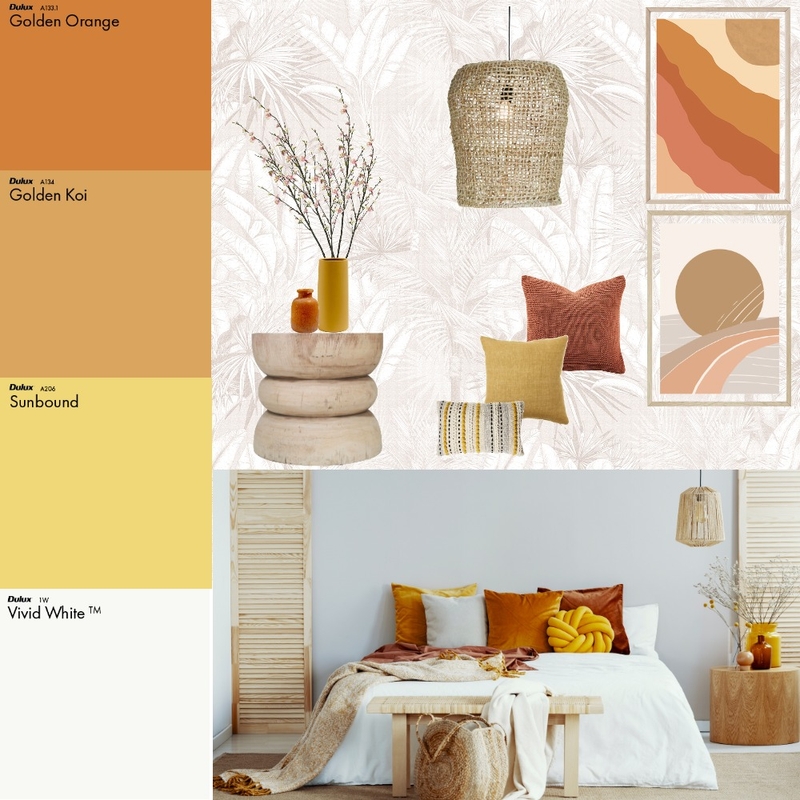 Orange & Yellow Mood Board by Fresh Start Styling & Designs on Style Sourcebook