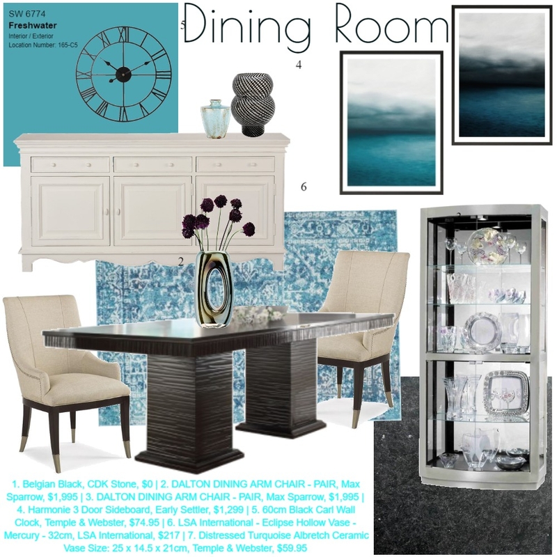 Assignment 10- Dining Room Mood Board by likeaqueen on Style Sourcebook