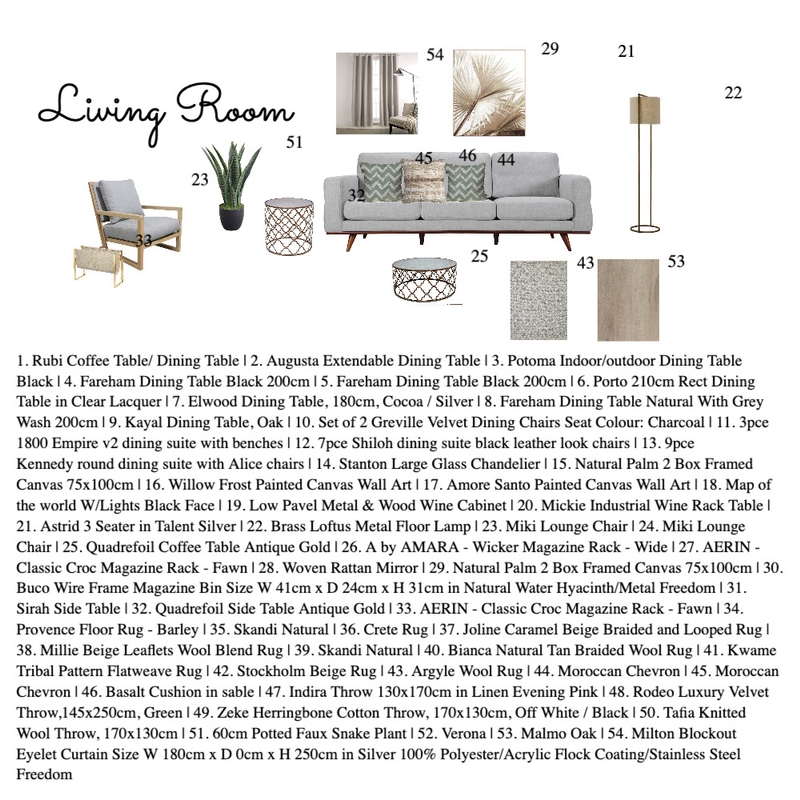 Living Room Mood Board Mood Board by Cristinella on Style Sourcebook