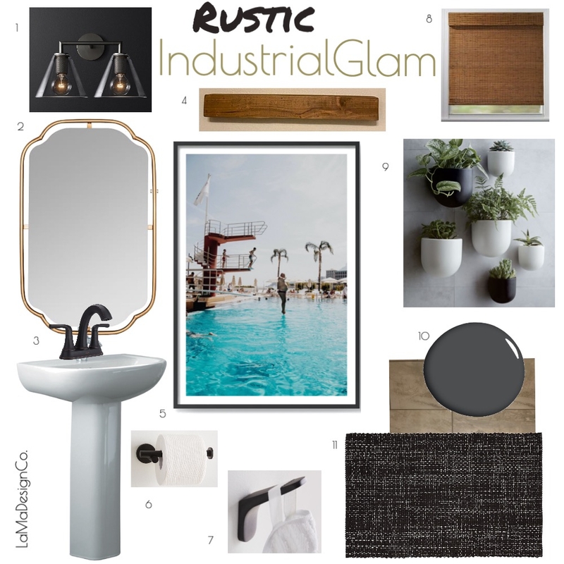 Rustic Industrial Glam Mood Board by lauramarindesign on Style Sourcebook