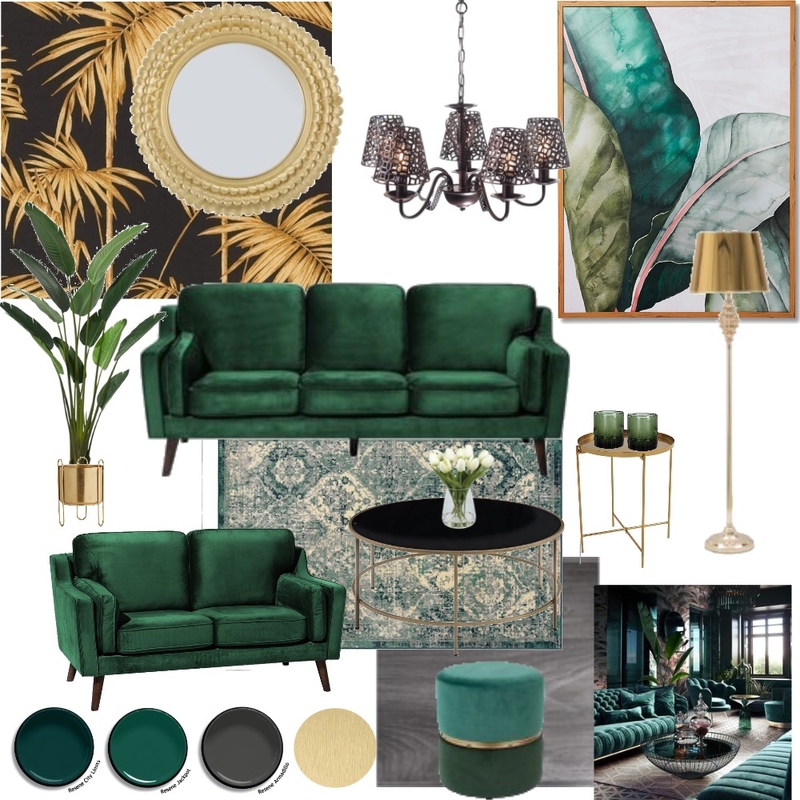 EMERALD LIVING Mood Board by YANNII on Style Sourcebook