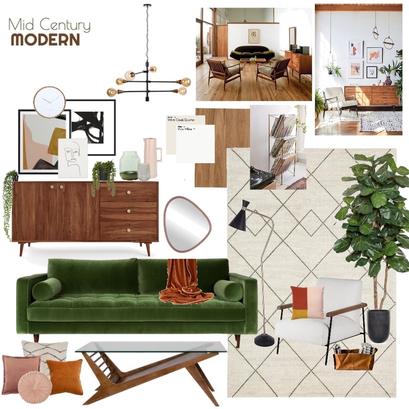 Mid Century Modern - Moodboard Mood Board by styledbysophie on Style Sourcebook