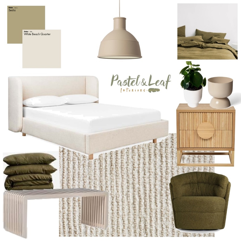 Ross Street Bedroom Mood Board by Pastel and Leaf Interiors on Style Sourcebook