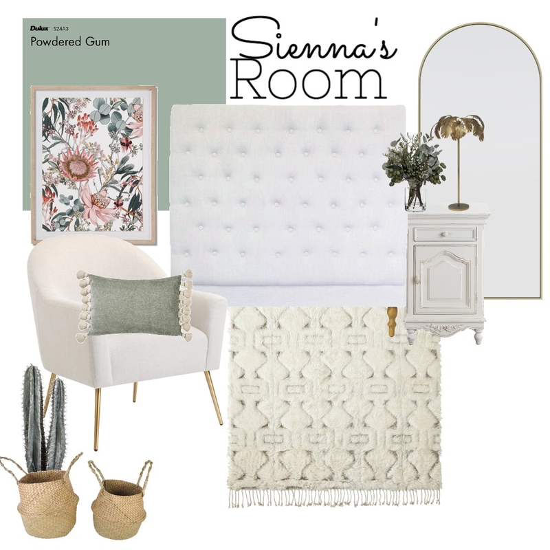 Sienna's Bedroom Concept Mood Board by Dominelli Design on Style Sourcebook