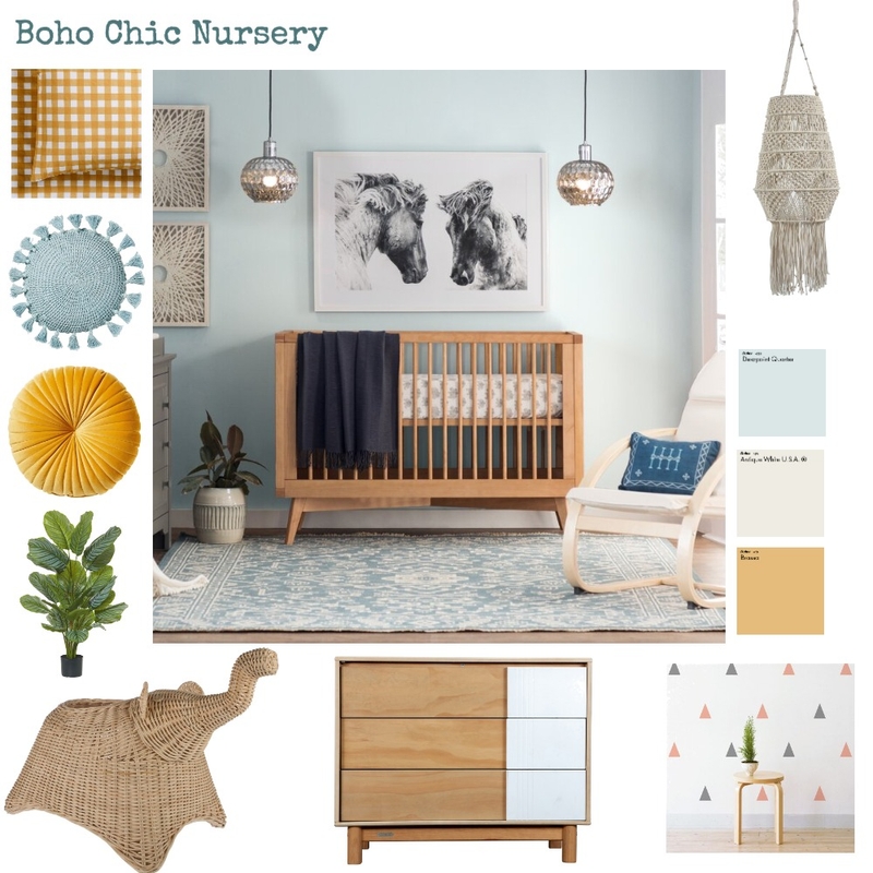 Boho Chic Nursery Mood Board by Amethystward on Style Sourcebook