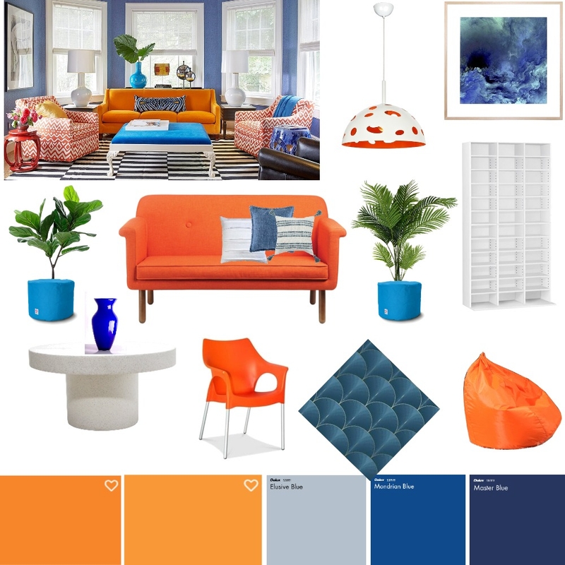 Orange Blue Lakeside PC Mood Board by ShaeForster on Style Sourcebook