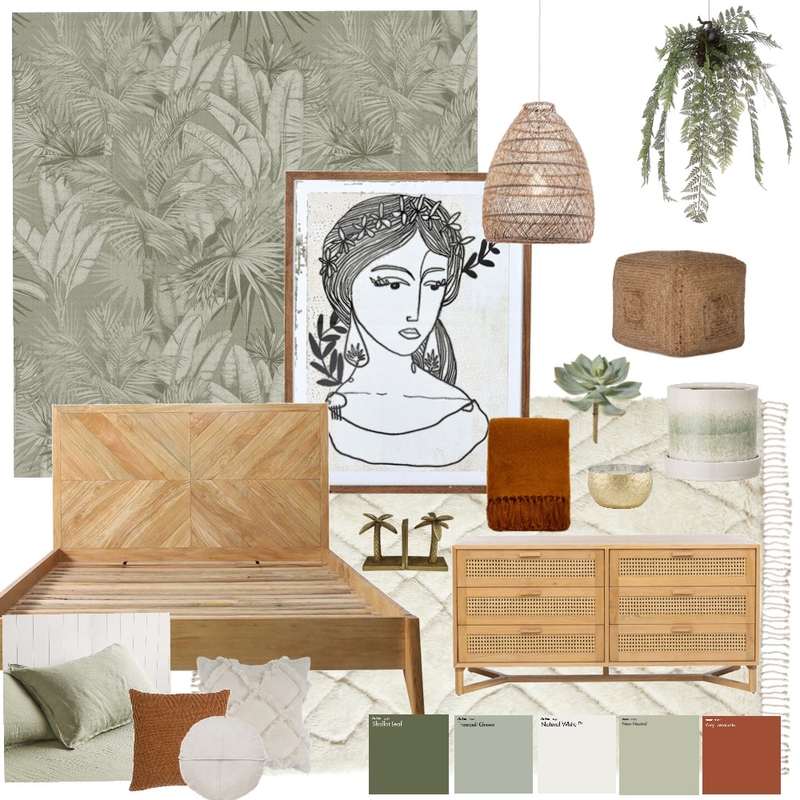 Tropical Abode Bedroom Mood Board by Oj.interiors on Style Sourcebook