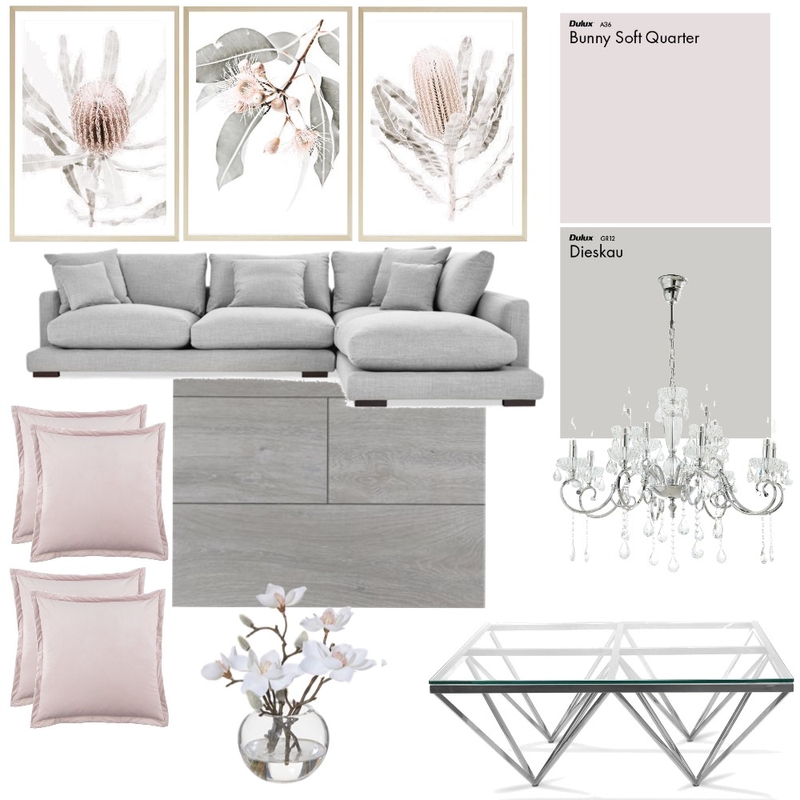 Living Room - Blush/Grey Mood Board by aperch on Style Sourcebook