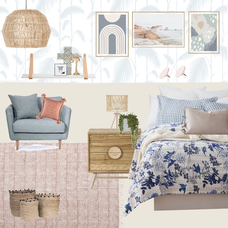 Blue and Pink Bedroom Mood Board by S.designs on Style Sourcebook