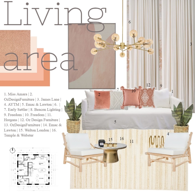 Living Mood Board by L O R A I N E on Style Sourcebook