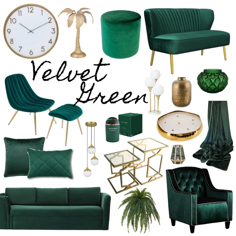 Velvet Green Mood Board by belinda__brady on Style Sourcebook