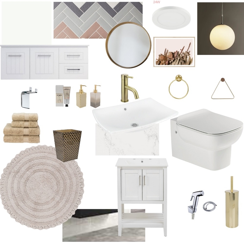WC Sample Board Mood Board by Interior Luxe by Farheen on Style Sourcebook