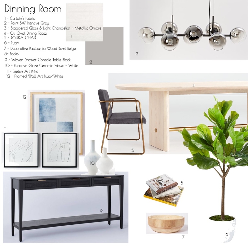 Dinning Room - Module 9 Mood Board by mahrich on Style Sourcebook