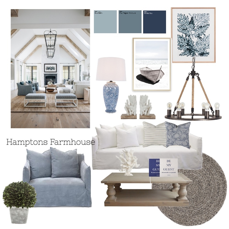 hamptons farmhouse Mood Board by hannahclarkinteriors on Style Sourcebook