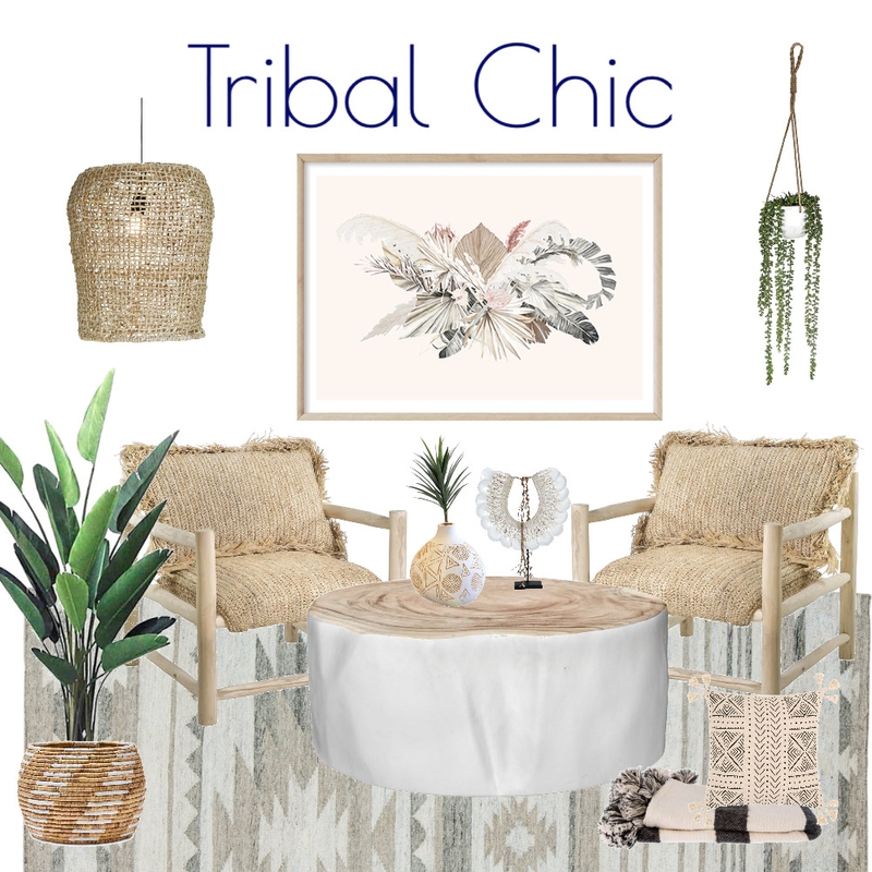 Tribal Chic Sitting Room Mood Board by Kohesive on Style Sourcebook