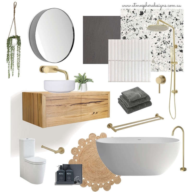 Contemporary Terrazzo Ensuite Mood Board by Atmosphere Designs on Style Sourcebook