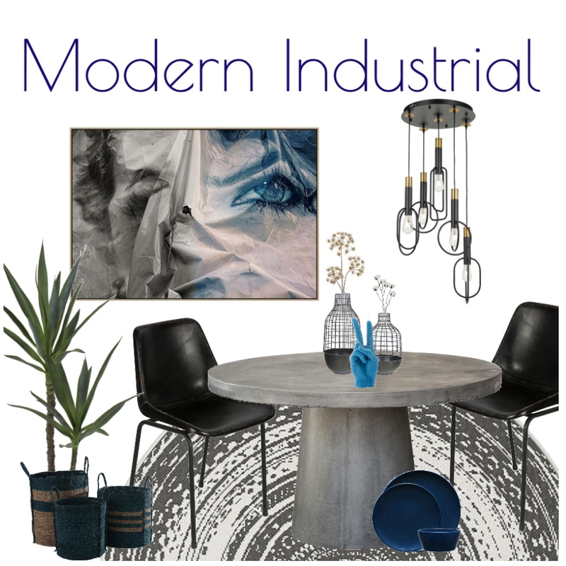 Modern Industrial Dining Room Mood Board by Kohesive on Style Sourcebook