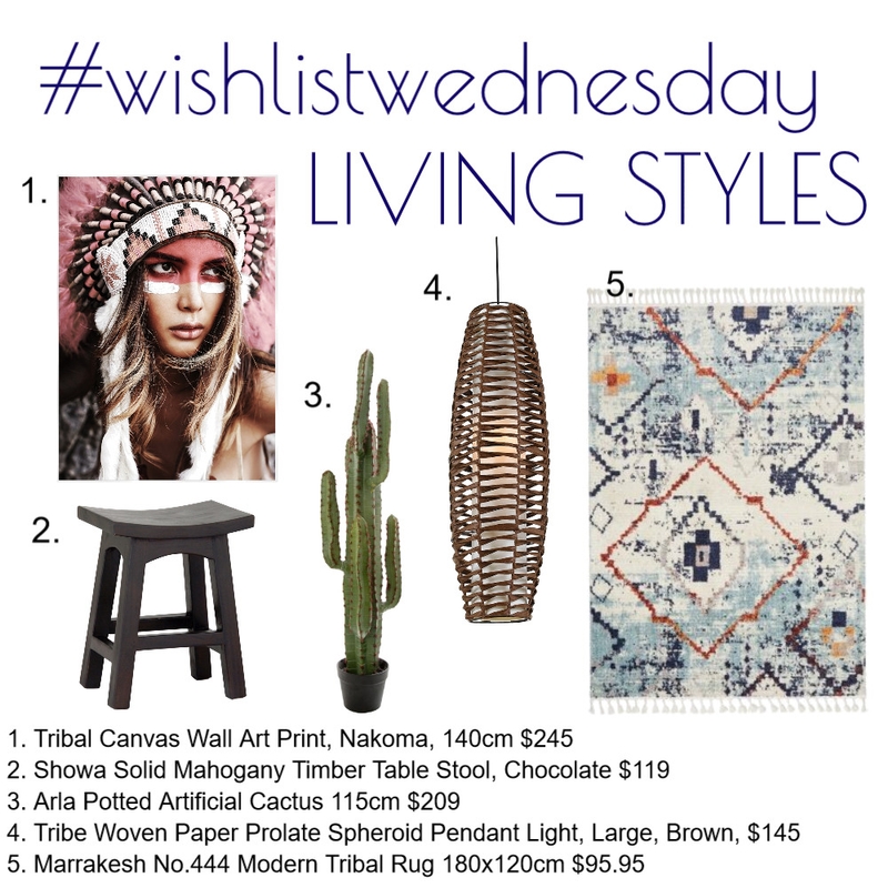 Wishlist Wednesday Living Styles Mood Board by Kohesive on Style Sourcebook