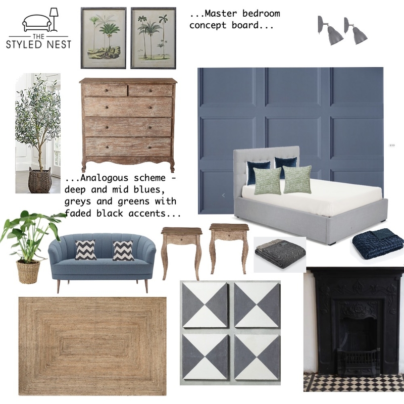 Goldblatt Bedroom 3 Blues Mood Board by Jillyh on Style Sourcebook