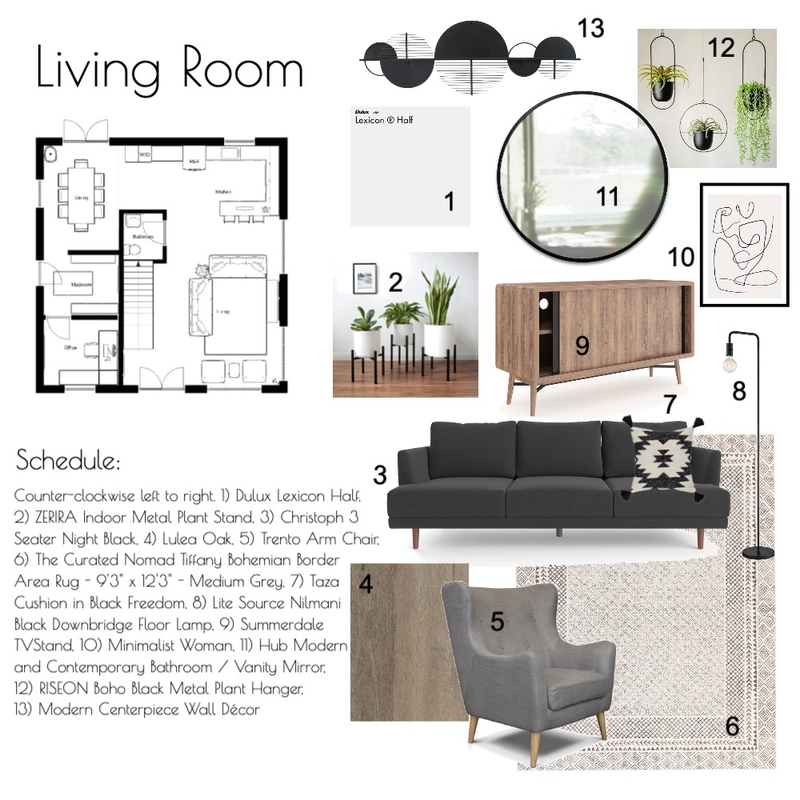 Living Room Sample Board Mood Board by graciejo_interiors on Style Sourcebook