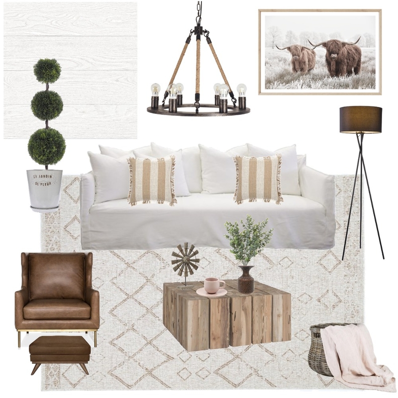 Modern Farmhouse Living Room Mood Board by meganmcguinness on Style Sourcebook