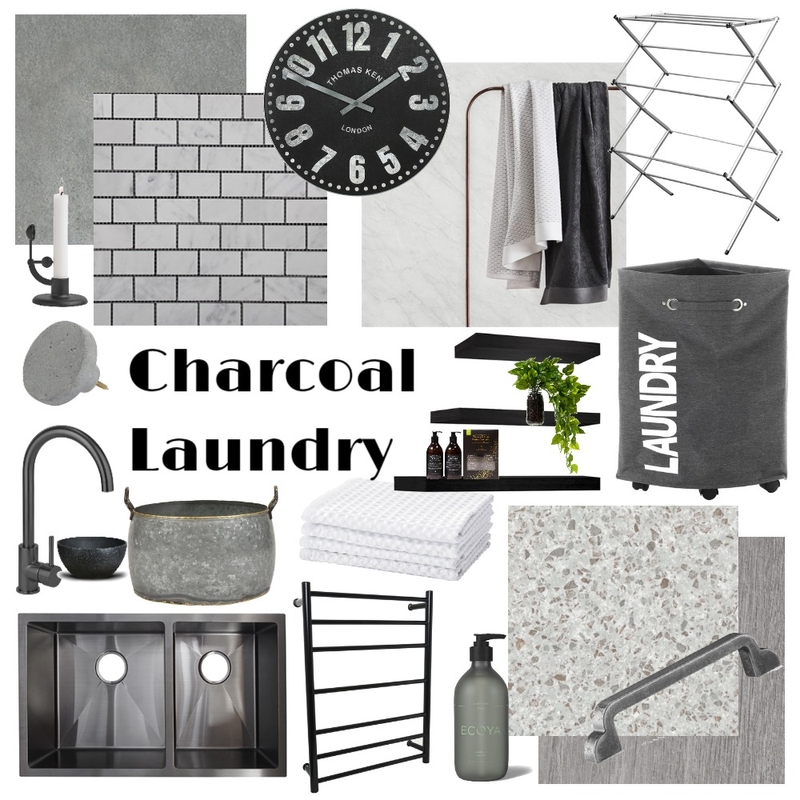 Charcoal Laundry Mood Board by belinda__brady on Style Sourcebook