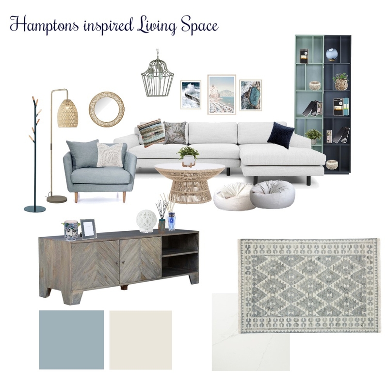 Hamptons inspired Living space Mood Board by Diz on Style Sourcebook