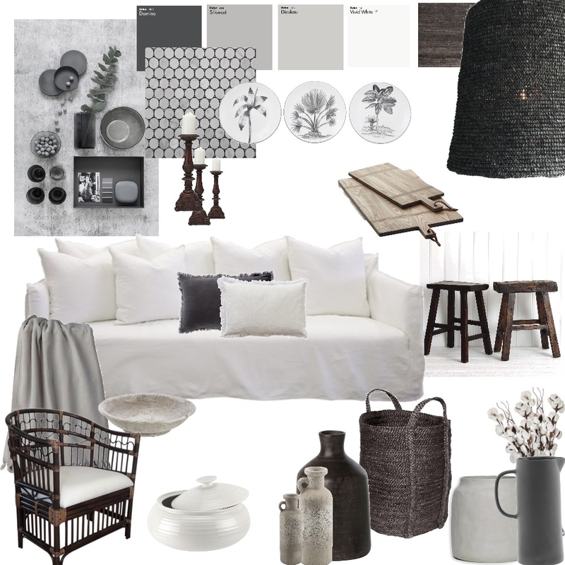 MODULE 6 ACHROMATIC DRAFT 1 Mood Board by Oleander & Finch Interiors on Style Sourcebook