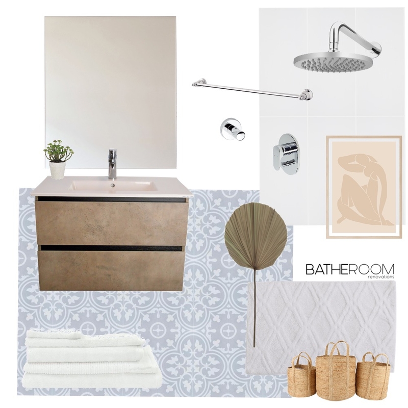 Chrome and patterned floor tile renovation Mood Board by Bathe Room - Bathroom Renovations Adelaide on Style Sourcebook
