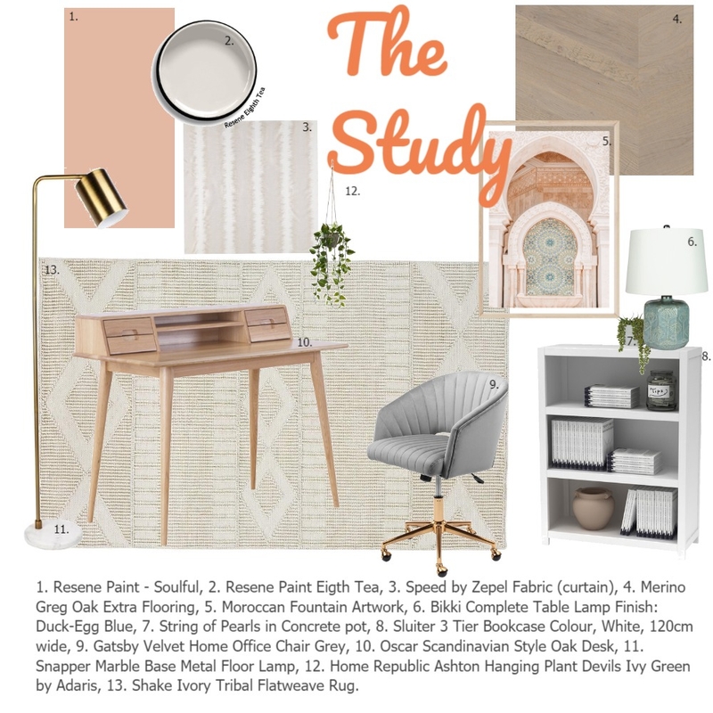 The Study Mood Board by Amanda Smee on Style Sourcebook