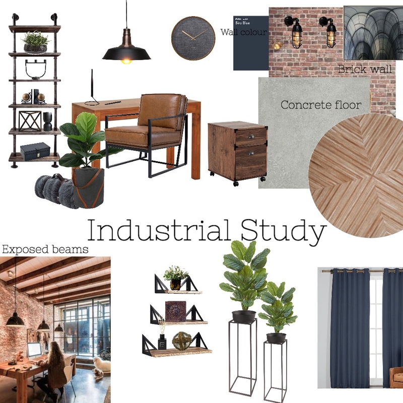 Industrial Study Mood Board by jillbruun on Style Sourcebook