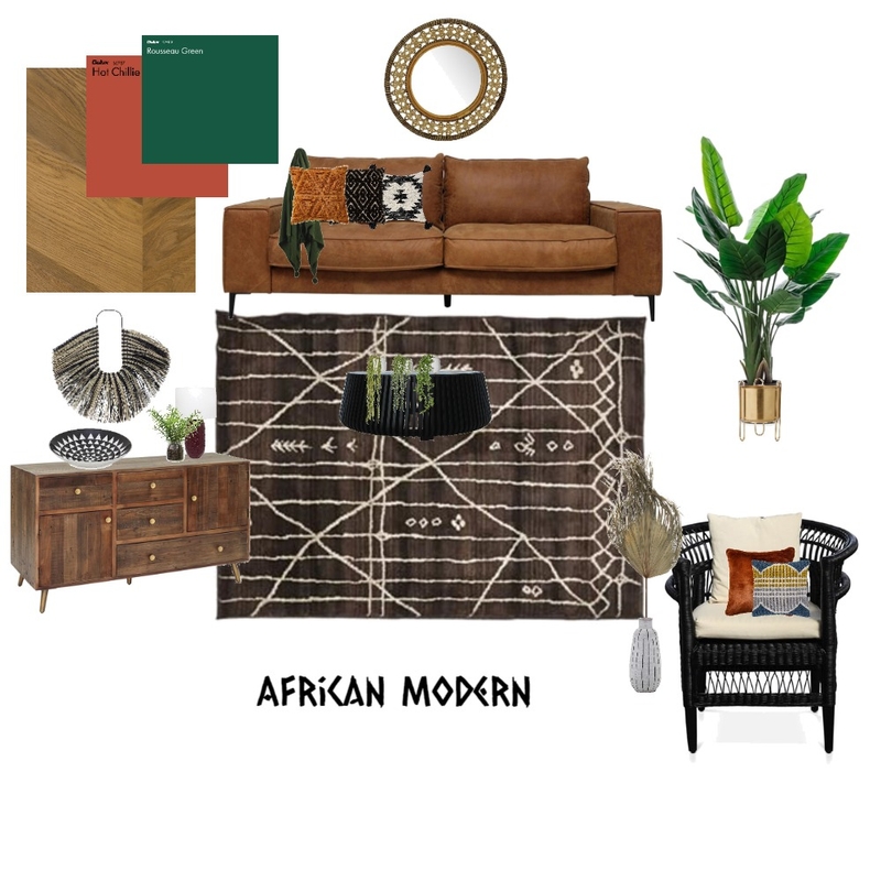 African Modern Mood Board by Kharriott on Style Sourcebook