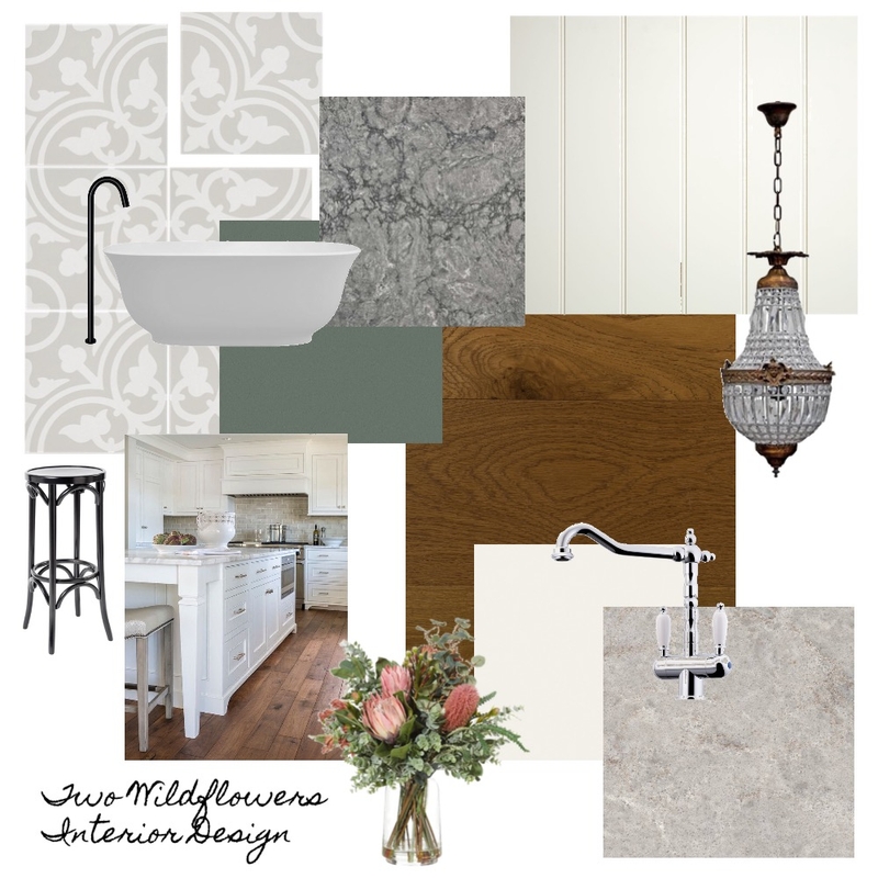 Elaine &amp; Brents Kitchen/Bathroom Mood Board by Two Wildflowers on Style Sourcebook