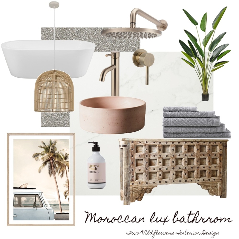 Morrocan lux bathroom Mood Board by blukasik on Style Sourcebook