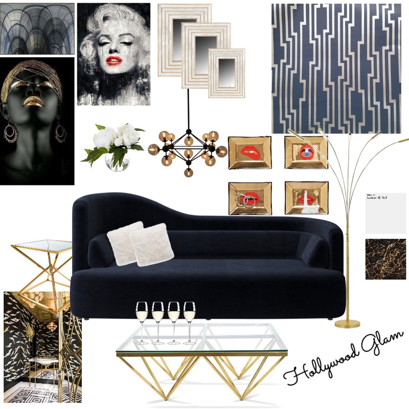 Hollywood Glam Mood Board Mood Board by Lace Mendes on Style Sourcebook