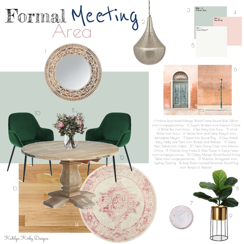 Formal Meeting Area for Office Mood Board by Katelyn Kirby Interior Design on Style Sourcebook