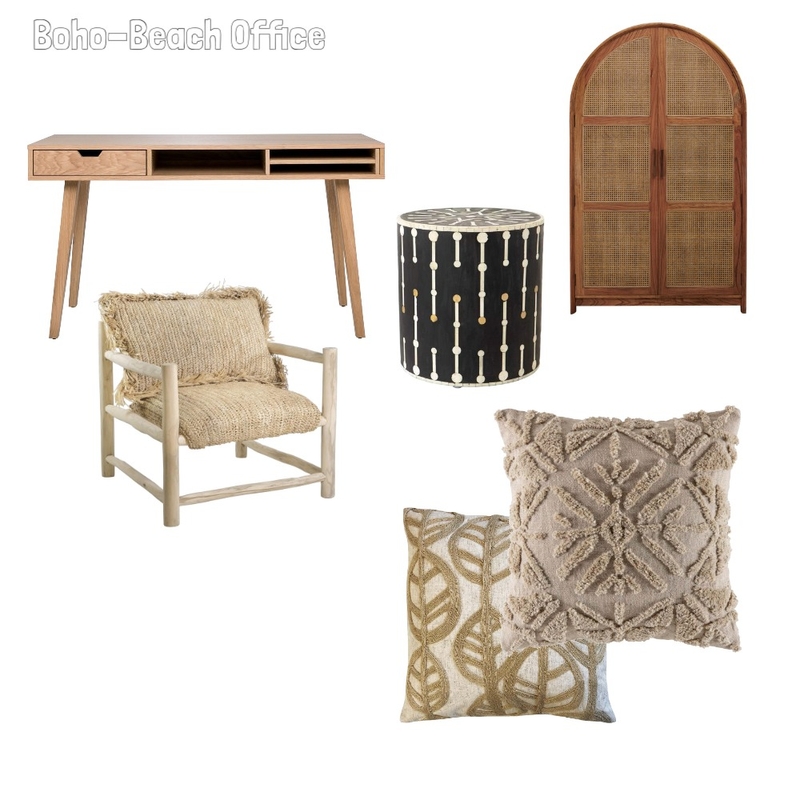 Boho-Beach Office Mood Board by Hailey C Filler on Style Sourcebook
