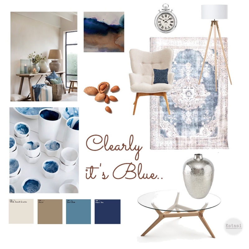 Clearly it's blue Mood Board by Estasi Interior on Style Sourcebook