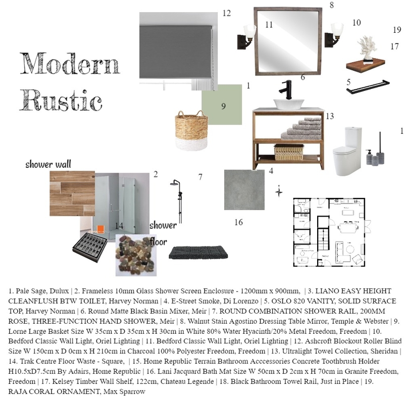 rustic bathroom Mood Board by woodlandgypsy on Style Sourcebook