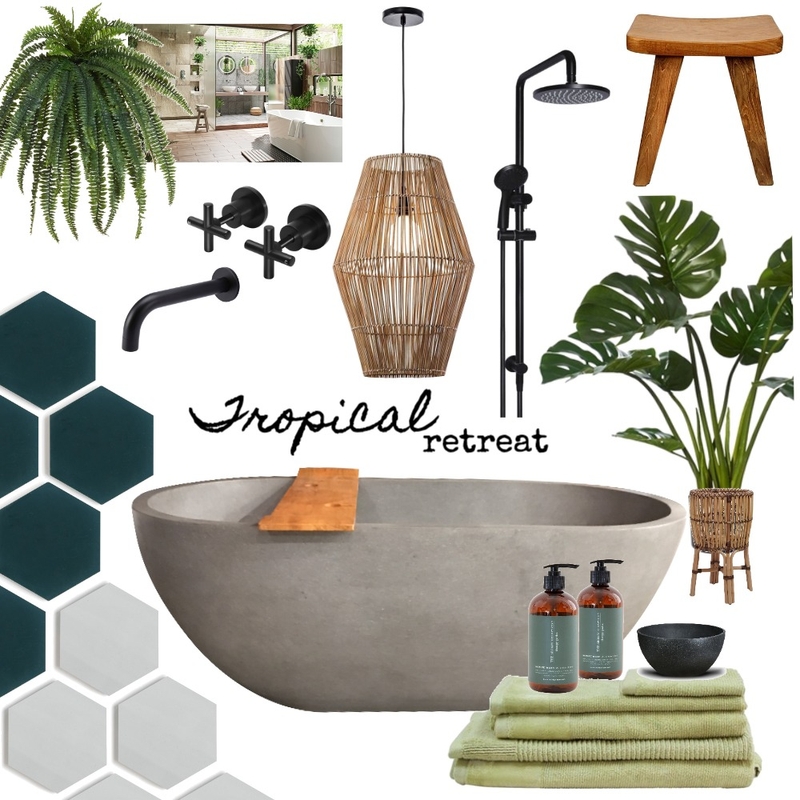 Tropical Retreat Mood Board by miaLoraine on Style Sourcebook