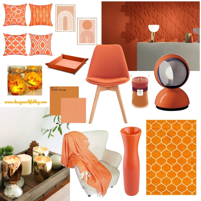 Un caldo arancione Mood Board by designurlifeblog on Style Sourcebook