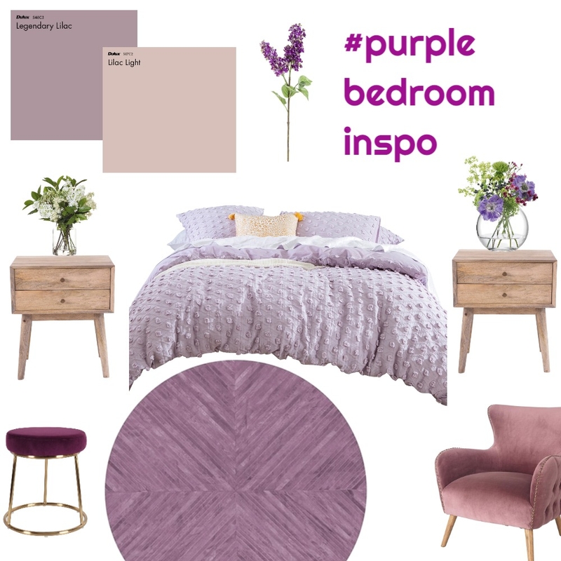 Lavender and Lilac bedroom Mood Board by interiorology on Style Sourcebook